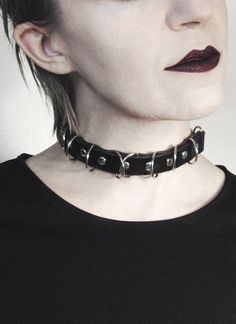 - Faux Leather, Silver Metal, Acrylic Chain- Sizes from 13.5″ = 34cm neck circumference and up- Super limited availability- Ready to ship---  Chaine Choker ---Minimalist link choker in matte black faux leather and gloss acrylic black chain. Wear on side, front or back. Armor Collection.★★★MATERIAL:Faux Leather, Silver Metal, Acrylic Chain★★★SIZE:Unisex. Sized by neck circumference starting from 13.5″ = 34cm and up. Adjustable.★★★SUGGESTED CARE:Hand wash with a sponge and mild detergent.......... Clubbing Fashion, Edgy Necklace, Concert Gift, Punk Rock Jewelry, Gothic Choker, Black Leather Necklace, Choker Black, Gothic Chokers, Edgy Jewelry