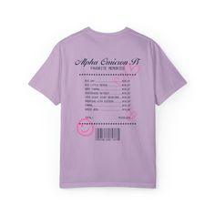 Alpha Omicron Pi Sorority Receipt Comfy T-shirt Grey Island, Sigma Kappa Sorority, Alpha Delta Pi Sorority, Delta Gamma Sorority, Alpha Phi Sorority, Delta Zeta Sorority, Kappa Delta Sorority, Sigma Delta Tau, Delta Sorority