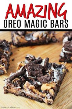 an easy recipe for quick and easy oreo magic bars