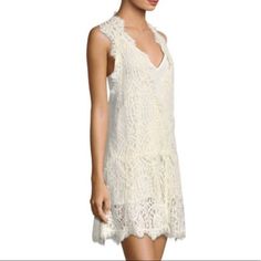 Heart In Two Dress ~ New With Tags! Free People. Girlie, Flirty & Romantic! Eyelash Fringe Dress With Plunging Neckline Has A Sheer Lace Top Layer With A Cream Color Slip Dress Underneath. Slips Overhead V Neck Sleeveless Lined 60% Nylon/40% Cotton Size Medium Flirty Sleeveless Scalloped Lace Dress, Flirty V-neck Lace Summer Dress, Sleeveless Scalloped Lace Mini Dress For Date Night, Flirty Sleeveless Dress With Scalloped Lace, Flirty Sleeveless Lace Dress With Scalloped Edges, Flirty Sleeveless Lace Dress With Scalloped Lace, Scalloped Lace V-neck Mini Dress For Date Night, Scalloped Lace V-neck Beach Dress, Sleeveless Scalloped Lace Mini Dress For Brunch