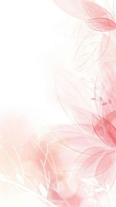 an abstract background with pink flowers and leaves