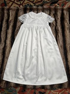 This listing is to create a toddler/infant baptismal gown from your vintage wedding dress.  Other parts of the dress can be made into keepsake items but are in addition to the cost of this listing.   Before you purchase multiple listings, ask if one listing can be the starting point for several things made out of your dress.  A separate invoice will be issued for the additional items but only one Esty listing is needed to get started. A project plan will be set in motion from the start and can b Turn Bridesmaid Dress Into Baby Blanket, Remaking Old Wedding Dresses, Baptismal Gown From Wedding Dress, Keepsakes With Grandmas Wedding Dress, Vintage Baptism Dress With Lace Trim, Wedding Dress Preservation, Baptism Gown, Ring Bearer Pillow, Wedding Dresses Vintage