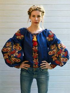 Flower embroidered blouse Ukrainian embroidery Ukrainian Blouse for spring Ethnic blouse Flower Vysh Cheap Traditional Long Sleeve Embroidered Top, Luxury Folk Style Tops For Spring, Luxury Folk Style Women's Blouse, Luxury Folk Style Blouse, Luxury Women's Folk Style Blouse, Luxury Blue Floral Embroidery Blouse, Luxury Blue Floral Embroidered Blouse, Cheap Blue Blouse With Floral Embroidery, Luxury Folk Tops For Spring