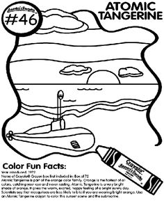 a coloring page with an image of a boat and the words, color fun fact