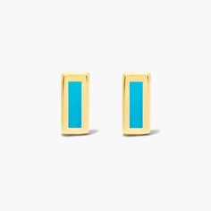 14K Yellow Gold Turquoise Enamel Staple Stud Earrings. These earrings will be the newest staple of your wardrobe. Build every look from this modern design featuring the perfect pop of color. Wardrobe Build, Pop Of Color, Precious Metals, Color Pop, Modern Design, Fine Jewelry, Jewelry Earrings, Yellow Gold, Stud Earrings