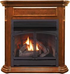 an image of a fire place that is in the fireplace