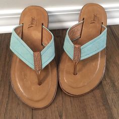 Vintage Turquoise Sandals From Sundance Clothing. Never Worn, Like New Condition With No Stains Or Tears. Nonsmoking And Pet Free House. Blue Flip Flops With Ortholite Insole For Summer, Blue Summer Flip Flops With Ortholite Insole, Closed Toe Turquoise Sandals For Summer, Turquoise Closed Toe Sandals For Summer, Blue Ortholite Insole Flip Flops For Summer, Turquoise Sandals With Removable Insole For Beach, Turquoise Beach Sandals With Removable Insole, Turquoise Open Toe Flip Flops For Spring, Turquoise Round Toe Sandals For The Beach