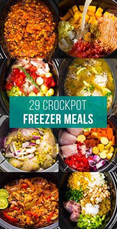 the 29 crockpot freezer meals are ready to be eaten in less than 30 minutes