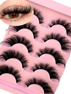 New 5Pairs Manga Lashes Faux Mink Eyelashes Cat Eye Eyelashes Natural Full False Eyelashes Volumized Eyelash Extension Travel Essentials Makeup Tools Black    Synthetic Fiber  Full Strip Lashes   Beauty Tools, size features are:Bust: ,Length: ,Sleeve Length: Cat Eye Eyelashes, Pink Eyelashes, Eyelashes Cat Eye, Manga Lashes, Wispy Eyelashes, Lash Extension Kit, Cat Eye Lash, Fox Eyes, Diy Lash Extensions