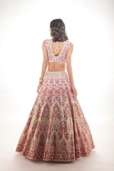 Ivory organza lehenga with fine multi-hued resham embroidery with a touch of sequins and glass beads paired with a matching blouse and organza dupatta with embroidered cutwork borderFrom Chamee and Palak 's The Wedding Edit collectionDELIVERY TIMEPlease allow 8-12 weeks for your outfit to arrive.FABRIC DETAILSOrganza and Raw silkProfessional cleaning only. Wedding Anarkali Set With Floral Embroidery In Tissue Silk, Wedding Anarkali Set With Floral Embroidery, Wedding Multicolor Floral Embroidered Anarkali Set, Wedding Floral Embroidered Anarkali Set, Anarkali Lehenga With Floral Embroidery In Tissue Silk, Multicolor Organza Choli With Floral Embroidery, Tissue Silk Lehenga With Floral Embroidery For Reception, Wedding Lehenga With Multicolor Embroidery And Sheer Dupatta, Floral Embroidered Tissue Silk Lehenga For Reception