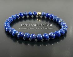 ❤️All Bracelets are Crafted from High Quality GENUINE Gemstone Beads sourced from Reputable Healing Crystal Suppliers. You are buying a Handmade High Quality Gemstone Stretch Bracelet  Handmade with Lots of Love & Positive Energy Includes:  White Organza gift bag  Detailed Healing Crystal Information  Crystal Bracelet Care & Cleansing Instructions ALL Crystal Jewelry is Energetically Cleansed and Charged Before Shipping.  Genuine Natural Lapis Lazuli Beaded Gemstone Bracelet  8mm, 6mm or 4mm wit Blue Crystal Bracelet, Pyrite Bracelet, Bracelet Gift Box, Lapis Jewelry, Healing Gemstones, Lapis Lazuli Crystal, Lapis Lazuli Bracelet, Zodiac Bracelet, Crystal Healing Bracelets