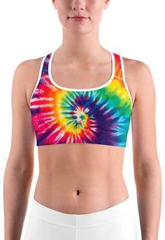 Tie Dye Swirl Sports bra– GearBunch Mother Day Wishes, Legging Outfits, Vibrant Purple, Womens Leggings, Employee Gifts, Tie And Dye, Best Leggings, Black Sports Bra, Sport Bra