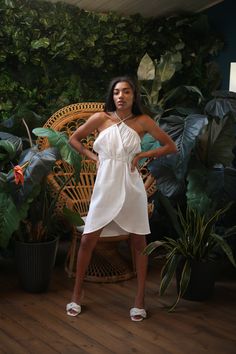 Elevate your summer beach style with ease in our TROPICANA two-piece summer set, crafted from breathable muslin fabric. This ensemble comprises a sleeveless top and a mini or midi skirt, offering both versatility and charm. Wear them separately for endless mixing and matching possibilities, or effortlessly tie them together to create the illusion of a stunning dress. Embrace the sunny vibes with this ensemble that effortlessly fuses comfort and style, making it an ideal choice for your summer be Beachy Dress For Summer Parties And Vacation, Summer Sleeveless Halter Dress, Breezy Cotton Sundress For Beach Season, Summer Sundress Halter Dress For Day Out, Beachwear Dress For Summer Vacation Parties, Beachwear Dress For Summer Parties And Vacation, Vacation Beach Dress For Summer Parties, Sleeveless Cotton Beach Dress For Vacation, Summer Sundress Halter Dress