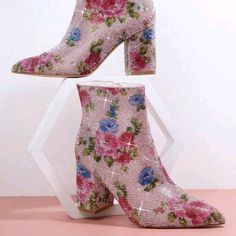 Pink Floral Print Pointy Toe Side Zipper Booties Hi-Heel: 3.4-3.6 Inch Slip On Ankle Boots Upper Material: Pu Leather Lining Material: Pu Leather Insole Material: Pu Leather Outsole Material: Rubber Pink Ankle-high Heels For Fall, Spring Ankle-high Booties With Zipper Closure, Ankle-high Spring Booties With Zipper Closure, Ankle-high Booties With Zipper Closure For Spring, Spring High Heel Boots With Zipper Closure, Trendy Spring Booties With Zipper Closure, Spring High Ankle Heels With Zipper Closure, High Heel Boots With Zipper Closure For Spring, Trendy Pink Boots With Zipper Closure