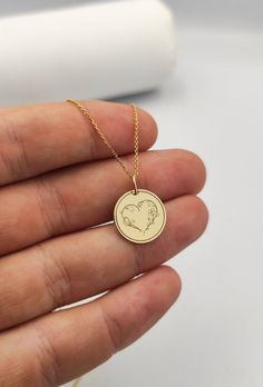 Welcome to ElegantGoldJewels, Find all the information you need about your charm: Material of pendant: - Sterling Silver 925 (Silver) - Sterling Silver 925 (Gold Plated) Thickness: 0.5mm Jumpring Diameter: 4mm The pendant is available in 6 sizes: - 13mm / 0.52 inches - 15mm / 0.59 inches - 18mm / 0.70 inches - 20mm / 0.78 inches - 22mm / 0.86 inches - 24mm / 0.94 inches - 26mm / 1.02 inches - 28mm / 1.10 inches - 30mm / 1.18 inches Chains Information: Rolo Chain: - Sterling Silver 925 (Silver) - Personalized Flower Pendant Jewelry For Valentine's Day, Valentine's Day Heart Charm Medallion Jewelry, Dainty Birth Flower Jewelry For Anniversary Gift, Classic Heart Pendant Jewelry With Flower Charm, Heart Charm Medallion Jewelry For Anniversary Gift, Heart-shaped Charm Necklace With Flower For Gift, Heart-shaped Flower Charm Necklace For Gift, Flower Pendant Jewelry For Anniversary Gift, Sterling Silver Birth Flower Jewelry For Anniversary