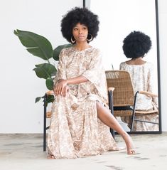 Melanin Goddess Kaftan Dress - Izzy & Liv Chic Oversized Kaftan For Beach Cover-up, Flowy Beige Kaftan For Summer, Beige Flowy Kaftan For Summer, Chic Rayon Maxi Dress As Beach Cover-up, Chic Rayon Maxi Dress For Beach, Chic Maxi Length Kaftan For Festival, Summer Beige Flowy Kaftan, Chic Flowy Maxi Length Cover-up, Chic Tunic Maxi Dress For Loungewear