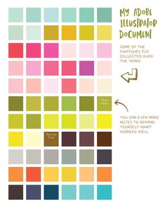 the color scheme for an adobe document