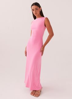 Celina Maxi Dress - Pink Joanna Fleming Pink Dress, Maxi Dress 2022 Trend, Pink Dress Villanelle, Faye Maxi Dress, Tight Long Dress Casual, Perth Dress, Maxi Dresses 2022, Maxi Dress 2022, Tight Long Dress