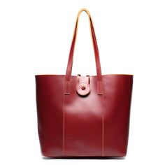 The Vintage Crazy Horse Leather Tote Bag is expertly crafted from first layer cowhide, providing a durable and stylish option for everyday use. With a large capacity and genuine leather construction, this tote bag is perfect for commuters and shoppers alike. Upgrade your handbag game with this versatile and chic mother bag. Your browser does not support our video. Premium Quality: Crafted from first layer cowhide, ensuring durability and style for daily wear. Spacious Design: Boasts ample room to carry essentials, making it ideal for commuters and shoppers. Genuine Leather Construction: Made with genuine leather, offering both luxury and resilience. Versatile and Chic: Elevate your handbag collection with this versatile and stylish option suitable for various occasions. Functional Mother B Red Bucket Bag With Top Carry Handle For Everyday, Everyday Red Bucket Bag With Top Carry Handle, Everyday Red Bucket Bag With Top Handle, Burgundy Shoulder Bag With Large Capacity For Daily Use, Daily Use Large Capacity Burgundy Shoulder Bag, Burgundy Leather Handled Tote Shoulder Bag, Red Bucket Bag With Large Capacity For Daily Use, Burgundy Tote Shoulder Bag With Leather Handles, Burgundy Tote Shoulder Bag For Everyday Use