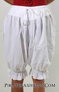 Lady Bloomers – Pirate Fashions Daywear Cotton Bloomers With Ruffles, Cotton Bloomers With Ruffles For Daywear, Fairytale Clothing, Amelia Bloomer, Cowboy Movies, Victorian Rooms, Boho Bottoms, Pioneer Dress, Snow Miku