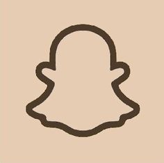 a brown snap icon on a beige background with the shape of a person's head