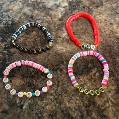 Custom Made Taylor Swift Albums Bracelets Set Of 4 Bracelets Midnights..Cruel Summer..Lover..Red Fast Shipping! Swiftie Bracelets, Eras Bracelet, Taylor Swift Bracelets, Silver Baby Bracelet, Taylor Swift Albums, Red Taylor Swift, Swift Bracelets, Bracelets Summer, Power Bracelet