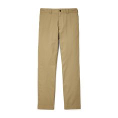 Our multi-use Anchorage Work Pants are built with a midweight polyester/cotton blend that's tough, easy-care, and dries quickly. Welted rear and slash front pockets provide a classic aesthetic that works just about everywhere. Seven belt loops prevent waistband sagging. Zippered fly and metal wreath-button waist closure. | Filson @Anchorage Work Pants GrayKhaki Size 42x343 Twill Tapered Leg Workwear Bottoms, Twill Pants With Welt Pockets For Workwear, Flat Front Work Pants With Pockets, Twill Pants With Pockets For Work, Chino Cotton Twill Work Pants With Belt Loops, Classic Khaki Straight Leg Work Pants, Solid Cotton Flat Front Work Pants, Twill Pants For Workwear, Twill Pants With Welt Pockets And Straight Leg