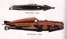 an image of some type of submarine with octopus tentacles on the front and back sides