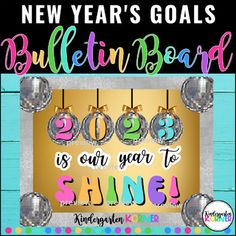 the new year's goals bulletin board is now available