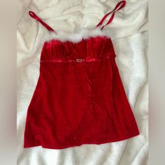 Sears Sleepwear Women’s Red Santa Babydoll Set. New With Tags. Size Large Red Fitted Christmas Sleepwear, Fitted Red Sleepwear For Christmas, Fitted Red Christmas Sleepwear, Red Sleeveless Christmas Top, Red Sleeveless Top For Christmas, Sleeveless Red Top For Christmas, Sleepwear Women, Lady In Red, Women's Intimates