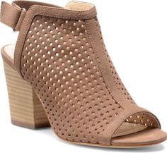 Isola Women's •Lora• Open-Toed Slingback - ShooDog.com Caged Shoes, Sofft Shoes, Peep Toe Sandals, Perforated Leather, Suede Sandals, Latest Shoes, Slingback Sandal, Perfect Shoes, Block Heels Sandal