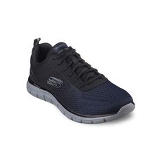 Add flexible comfort to your workouts with these Skechers® Track Ripkent men's sneakers. Click this FOOTWEAR GUIDE to find the perfect fit and more! Add flexible comfort to your workouts with these Skechers® Track Ripkent men's sneakers. Click this FOOTWEAR GUIDE to find the perfect fit and more! FEATURES Flexible cushioning midsole and outsole ideal for fitness training Skechers Memory Foam™ cushioned comfort insole Mashine washable VeganDETAILS Engineered mesh upper Polyester lining Rubber outsole Round toe Lace-up closure Foam footbed Treaded outsole Size: 7. Color: Blue. Gender: male. Age Group: adult.