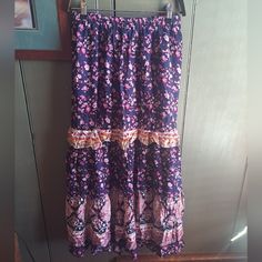 Rustty Dustty Maxi Skirt In Purple And Pink. Size Medium. Nwt. Never Worn. Pink Purple, Maxi Skirt, Womens Skirt, Size Medium, Skirt, Purple, Pink, Women Shopping, Color