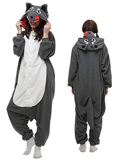 PRICES MAY VARY. Material - Made from very high quality breathable fleece material ，so that you can feel comfortable wearing for hours at a time. Features - Cute and eye-catching animal design, very realistic when worn, can dress up as an animal. Diversified functions - Our one piece animal pajama features zipper so that you can put it on and take it off easily. Side pockets make it easy to carry your wallet, keys and cell phone with you. Easy to clean- Machine washes with out shedding,fading, w Casual Halloween Onesie For Sleep, Novelty Long Sleeve Sleepwear For Sleepover, Casual Winter Onesie With Cartoon Print, Novelty Winter Onesie For Loungewear, Casual Cartoon Print Sleepwear For Winter, Casual Winter Sleepwear With Cartoon Print, Casual Halloween Onesie For Loungewear, Casual Halloween Costume Party Onesie, Casual Halloween Loungewear Onesie