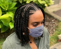 Ready to Ship Cornrows Wig Tribal Braided Wig Cornrow Wigs | Etsy Bob Braids Hairstyles, Short Box Braids Hairstyles, Short Box Braids, Bob Braids, African Hair Braiding Styles, Afrikaanse Mode, Braided Cornrow Hairstyles, Short Braids, Natural Hair Braids