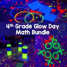 the fourth grade glow day math bundle is here