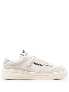 light beige/black calf leather/calf suede panelled design logo print to the side logo patch at the tongue round toe front lace-up fastening rubber sole Sporty Leather Sneakers With Logo Detail, Cream Leather Sneakers With Logo, Beige Lace-up Sneakers With Logo, Mid-top Leather Sneakers With Embossed Logo, Lace-up Suede Sneakers With Embossed Logo, Mens Casual Dress Outfits, Mens Casual Dress, Printed Leather, White Sneakers