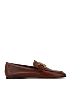 Tod's Women's Kate Almond Toe Leather Loafers Leather Loafer Shoes, Loafers Online, Leather Loafers, Loafer Shoes, Light Brown, Brown Leather, Almond, Pick Up, Loafers