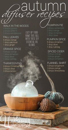 DIY essential oil diffuser blends for fall. Diy Essential Oil Diffuser, Essential Oil Diffuser Blends Recipes, Oil Diffuser Recipes, Essential Oil Diffuser Recipes, Yl Essential Oils, Diffuser Recipes, Essential Oil Diffuser Blends, Young Living Oils, Oil Diffuser Blends