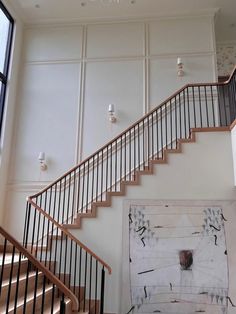 a staircase leading up to the second floor