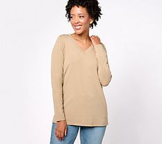 When you just want to keep it simple, this Primabelle knit top delivers a versatile option that goes with just about everything in your wardrobe. From Belle by Kim Gravel. Versatile V-neck Tops For Winter, Fine Knit V-neck Top With Relaxed Fit, Relaxed Fit V-neck Knit Top For Everyday, Spring Everyday V-neck Top, Spring V-neck Top For Layering, Versatile Knit V-neck Tops, Versatile V-neck Knit Top For Fall, Fine Knit Everyday Tops For Fall, Everyday Fine Knit Fall Tops