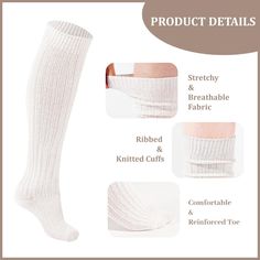 3 Pairs Wool Slouch Socks Knee High | Moon Wood Socks Knee High, Garter Stockings, Plus Size Tights, Lace Stockings, Slouch Socks, Bodysuit Dress, Winter Socks, Thigh High Socks, Thigh High Stockings