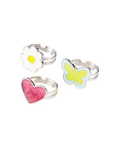 Made with love, and super cute graphics, these rings give her some added style. Trendy Adjustable Spring Rings, Trendy Adjustable Rings For Spring, Cute Adjustable Midi Promise Rings, Adjustable Multicolor Spring Rings, Adjustable White Jewelry With Cute Design, Spring Multicolor Adjustable Rings, Cute Multicolor Rings For Gift, Cute Multicolor Rings For Gifts, Cute Multicolor Rings As Gifts