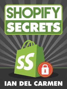 a shopping bag with the words shopify secrets on it and an image of a padlock