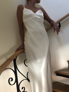 100% Real Silk Ivory Dress,high Quality Extra Full Length Slip Dress, Adjustable Spaghetti Straps,pure Silk Deep V Neck Bias Cut Dress - Etsy Elegant V-neck Slip Dress For Wedding, Cream V-neck Slip Dress For Party, White V-neck Slip Dress For Wedding, Chic Silk Slip Dress For Wedding, Elegant Cream Maxi Dress With Spaghetti Straps, Summer Dresses With Sweetheart Neckline And Bias Cut, Elegant Satin Maxi Dress For Wedding Night, Elegant Bias Cut Maxi Dress With Spaghetti Straps, Chic Bridesmaid Slip Dress With Fitted Bodice