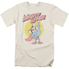 Mighty Mouse Vintage Retro Saturday Morning cartoon classics t-shirt CBS1590- Comics and Cartoons T-shirts Retro Short Sleeve T-shirt With Cartoon Print, Retro Shirt With Character Print For Fans, Retro Cotton T-shirt With Cartoon Print, Vintage Cartoon Print Fan T-shirt, Retro Short Sleeve Shirt With Character Print, Retro Cartoon Print T-shirt For Fans, Retro Graphic Print Shirt For Fans, Retro Graphic Print Shirt For Fan Merchandise, Vintage Crew Neck T-shirt With Cartoon Print