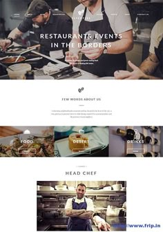 an image of a restaurant website design