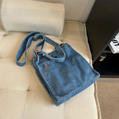 UAKISS - Denim Cloth Women Shoulder Bag Girl Light Blue Canvas Fabric Handbag Women Casual Tote Canvas Crossbody Bag For Women Mens Satchel, Travel Crossbody, Soft Pattern, Fabric Handbags, Crossbody Bags For Travel, Women Crossbody Bag, Women Shoulder Bag, Canvas Messenger Bag, Canvas Crossbody Bag