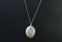 Love! Antique Silver Oval Necklace For Wedding, Mom Wedding Gift, Oval Locket, Mom Wedding, Custom Initials, Lace Pattern, Bridesmaid Gift, Gift For Mom, Bridesmaid Gifts