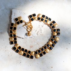 "Excellent condition; signed Anne Klein tag. Necklace is approx. 16-16.5\" with 2\" extender. Condition of the items Since I sell vintage jewelry, it is usually pre-owned and in 90% might show signs of age and wear. I try my best to point out any defects and to comment on my interpretation of the quality and condition. My idea of quality may not be the same as a buyer's. Please read the description carefully and inspect the photos, so it will help you to avoid making disappointing or unnecessary purchases. When will my order ship? All orders ship out between 3-5 business days ( every Monday and Thursday, non-holidays). Status \"Delivered\" but the package is missing I am not responsible for the missing packages with the status \"Delivered\" according to the postal carrier but I'll do my be Colored Necklace, My Idea, Colourful Necklace, Choker Necklaces, The Missing, Black Enamel, Tag Necklace, Anne Klein, Aging Signs